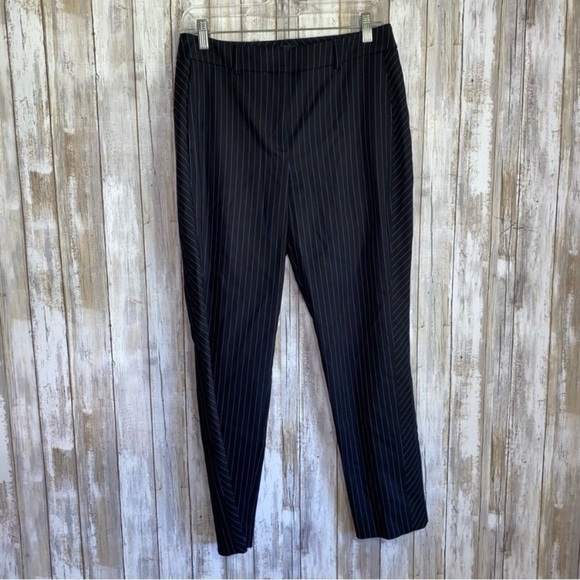 White House Black Market Pants - White House Black Market Blue & Black Pin Stripe Pants